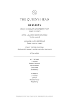 Set Menu - Two or Three Courses